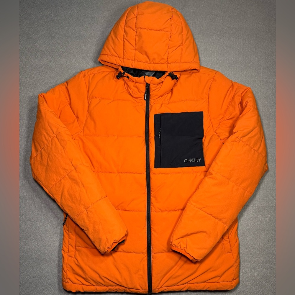 Oakley Tahoe Puffy Rc Winter Jacket Orange With Black Accents Men’s Large